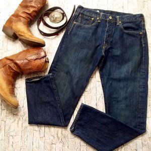 Levi's 501 CT Button Fly Dark Denim Jeans